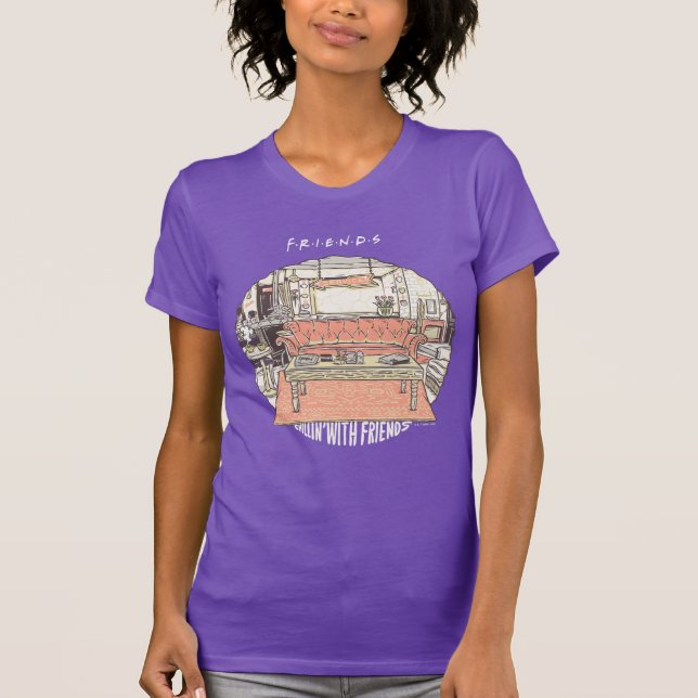 Camiseta Filmando com Cartoon FRIENDS™ (Frente)