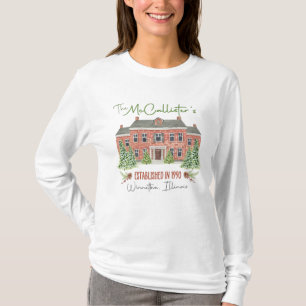 Camiseta Filme clássico de Natal T-shir de longa folga femi