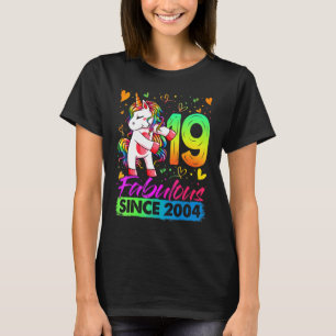 Camiseta Filme de 19 anos Unicórnio 19ª Rapariga de anivers