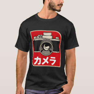 Camiseta Filme de Câmera Analógica Japonesa Fotógrafo Retro