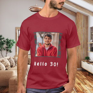 Camiseta Filme de fotos personalizado de aniversário saudaç