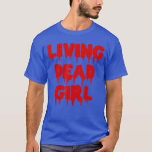 Camiseta Filme de Halloween de Zumbi de Sangue Garota Viva