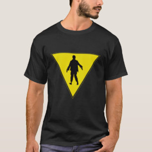 Camiseta Filme de Horror com Sinal de Rendimento Zombie