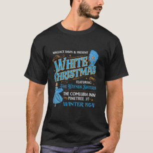 Camiseta Filme de Natal Branco 1954 Irmãs Pajamas Holiday