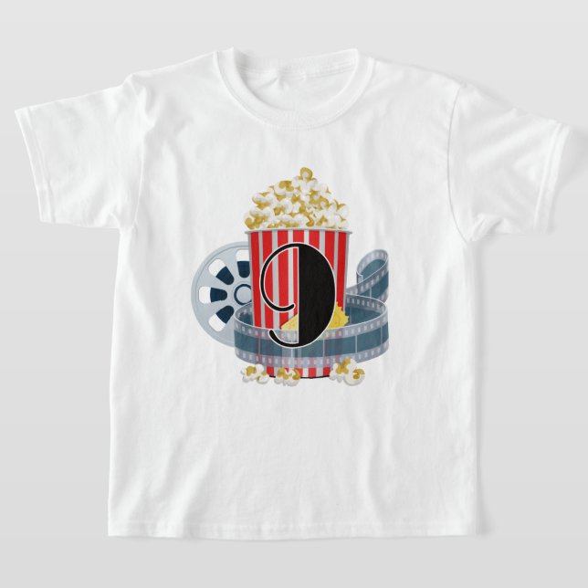 Camiseta filme de pipoca unisex de nove anos de aniversário (Postura )
