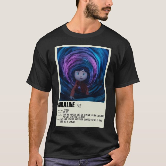 Camiseta Filme de Poster de Coraline Grande (Frente)