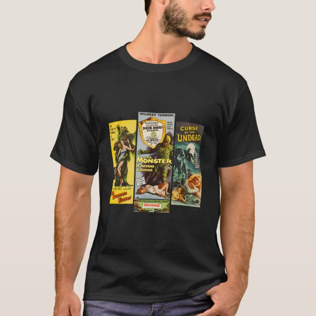Camiseta Filme de Terror de Monstros de Halloween (Frente)