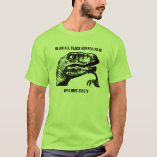 Camiseta Filme de terror de Philosoraptor