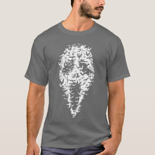 Camiseta Filme de Terror Rosto Assustador Morcegos Vintage 