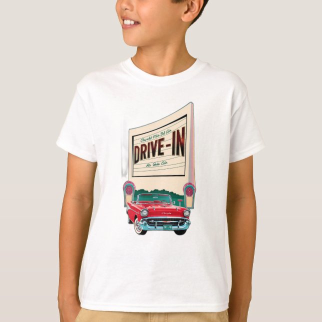 Camiseta filme drive-in estilo 1950s (Frente)