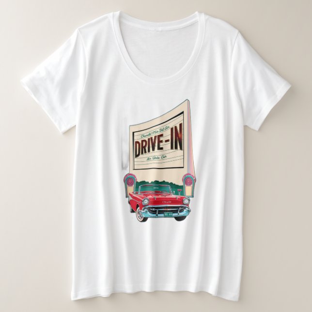 Camiseta filme drive-in estilo 1950s (Frente do Design)