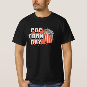 Camiseta Filme em cinema Popcorn Day Snack Pop Filme Ideia 