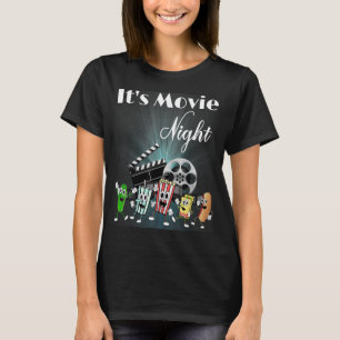 Camiseta Filme Engraçado Noite Pipoca Picante Docinho Quent