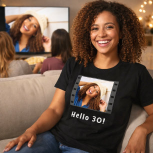 Camiseta Filme fotográfico personalizado de aniversário sau