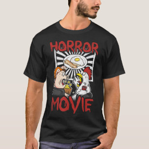 Camiseta Filme Horror Televisão Engraçado Galinha Suína Bac