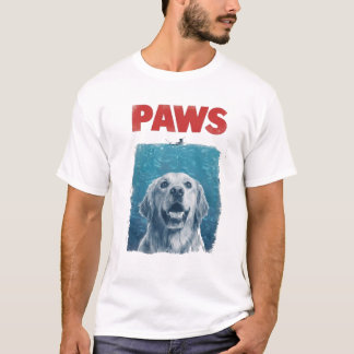 Camiseta Filme Paródia do Tubarão com Cachorro PAWS | Cacho