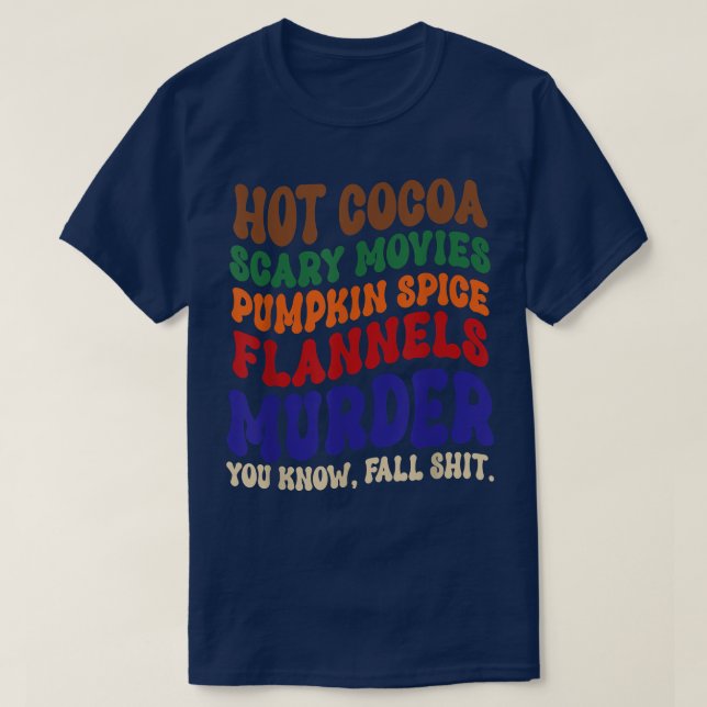 Camiseta Filmes Assustadores De Cacau Quente Descendência D (Frente do Design)