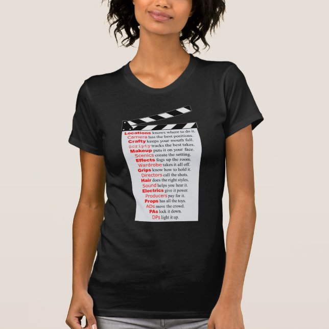 Camiseta Filmes da Tripulação de Filmes precisam de uma nov (Frente)