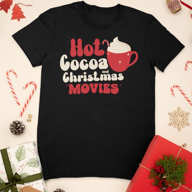 Camiseta Filmes de Cacau Quente e de Natal (Criador carregado)