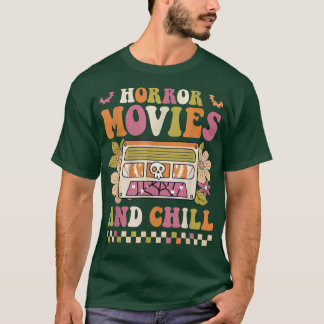 Camiseta Filmes De Horror De Groovy Retro E Engorda De Hipp