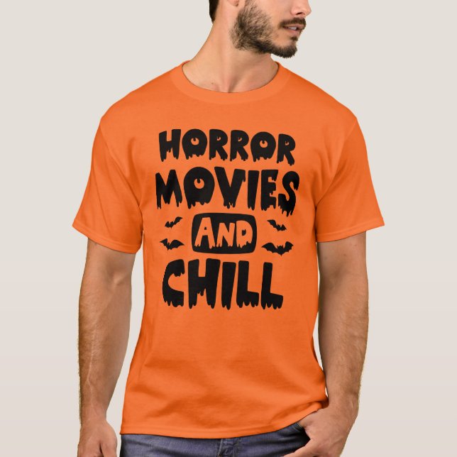 Camiseta Filmes De Horror E Camisa-T De Halloween Chill (Frente)