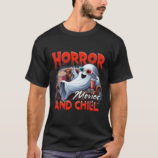 Camiseta Filmes De Horror E Filhos De Fantasmas E Fantasmas (Frente)
