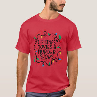 Camiseta Filmes de Natal Mostra Assassinato Família Diverti