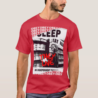 Camiseta Filmes dos anos 80hey Live OBEY Retro Cult Horror