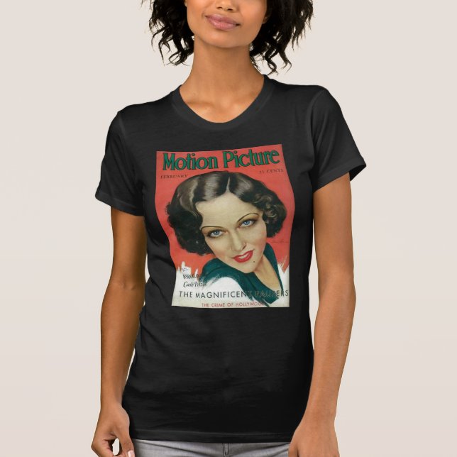 Camiseta Filmes Fevereiro De 1931 cobrir Gloria Swanson (Frente)