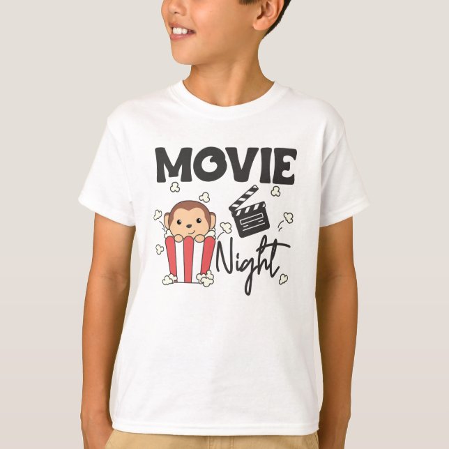 Camiseta Filmes Sobre Pipocas De Macaco Noite Doce Filmes S (Frente)
