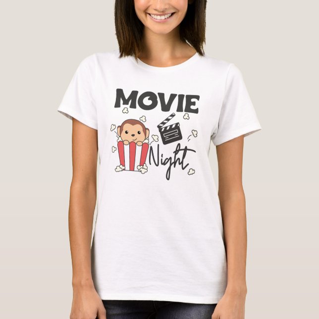 Camiseta Filmes Sobre Pipocas De Macaco Noite Doce Filmes S (Frente)