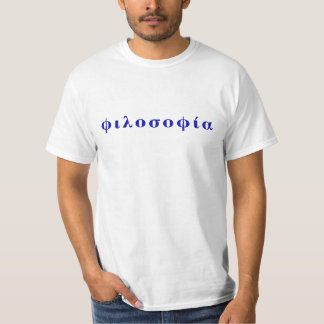 Camiseta "Filosofia" Camisa-T de Homens de Palavras Gregas