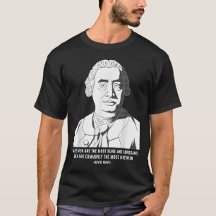 Camiseta Filosofia Citação Cética David Hume