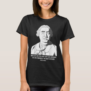 Camiseta Filosofia Citação Cética David Hume