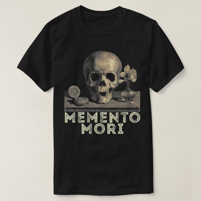 Camiseta Filosofia de Filosofia das Mulheres Memento Mori S (Frente do Design)