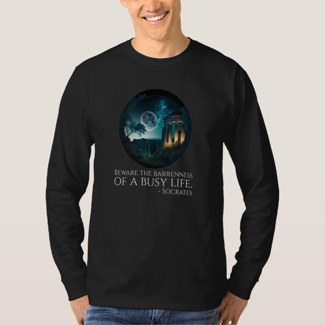 Camiseta Filosofia de Sócrates Cuidado com a Aridez de um Ô (Frente)