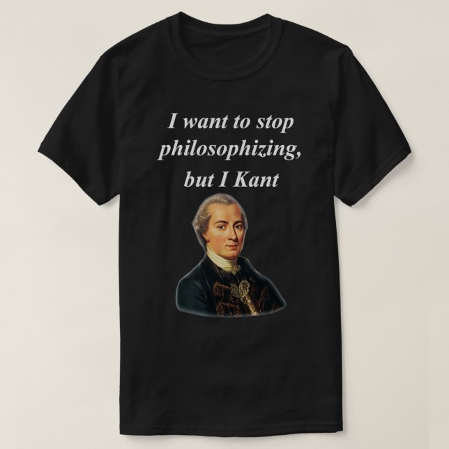 Camiseta Filosofia Engraçado Major Immanuel Kant (Frente do Design)