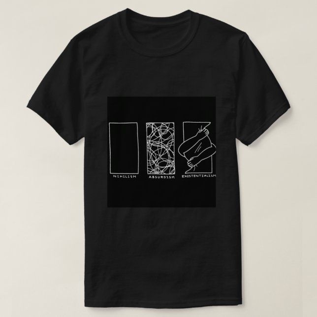 Camiseta Filosofia Niilismo Absurdismo Existencialismo Esse (Frente do Design)