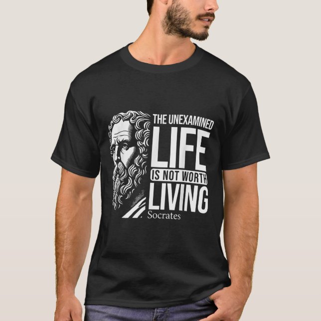 Camiseta Filosofia Sócrates Citação para Filósofos Sábios T (Frente)