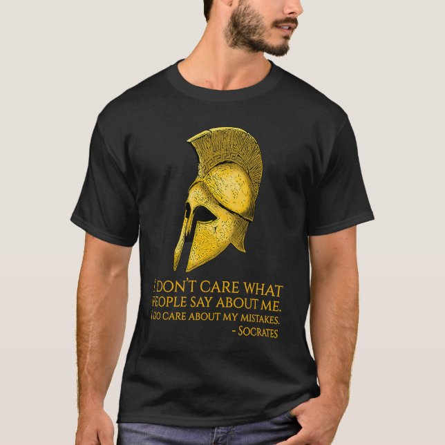 Camiseta Filosofia Sócrates I Donu2019t Importa-se com que  (Frente)
