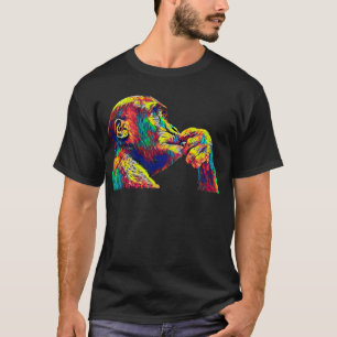 Camiseta Filósofo engraçado do pensador do geek do macaco