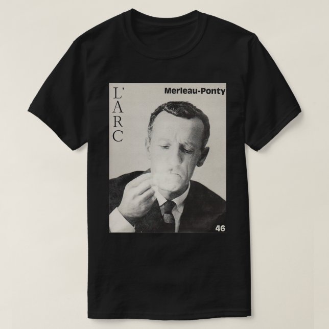 Camiseta Filósofo francês Merleau Ponty - 20 phen (Frente do Design)