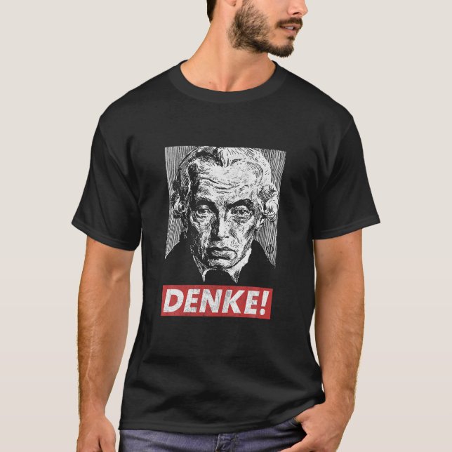 Camiseta Filósofo Immanuel Kant Denke Think Sapere Aude (Frente)