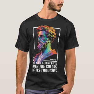 Camiseta Filósofo Stoic Citação Filosofia Grega Marcus Au