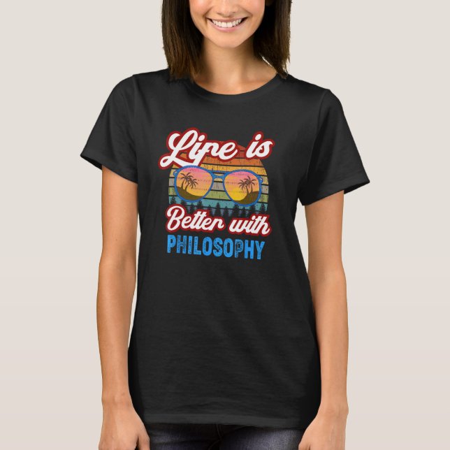 Camiseta Filósofos 'A vida é melhor com a filosofia!' Diver (Frente)