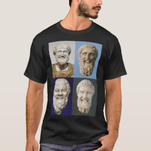 Camiseta Filósofos Antigos da Grécia Aristóteles Plato