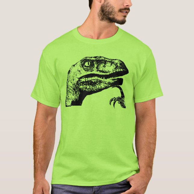 Camiseta Filosoraptor - Raptor Filósofo? (Frente)
