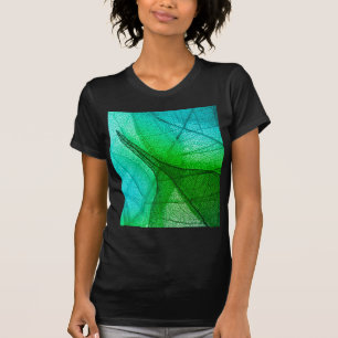 Camiseta Filtragem à luz solar através de folhas transparen