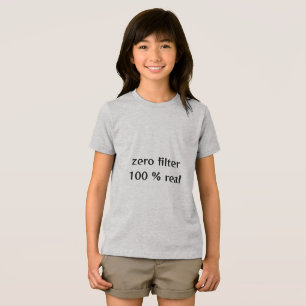 Camiseta filtro zero 100 % real na cinza