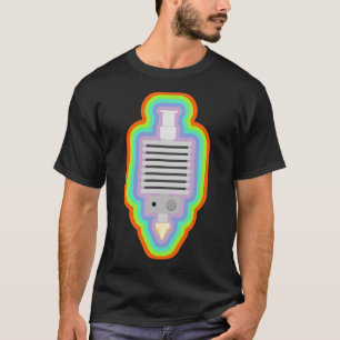 Camiseta Fim da impressora 3D com borda colorida